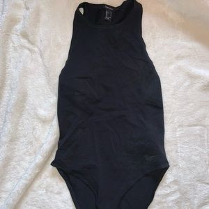 Forever 21 black high neck halter bodysuit